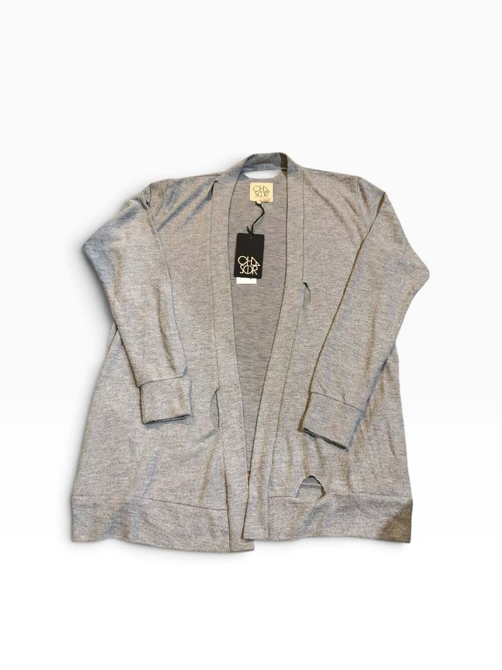 NWT Chaser Cardigan Oversized S Heather Grey Anthropology Bloomingdale’s brand